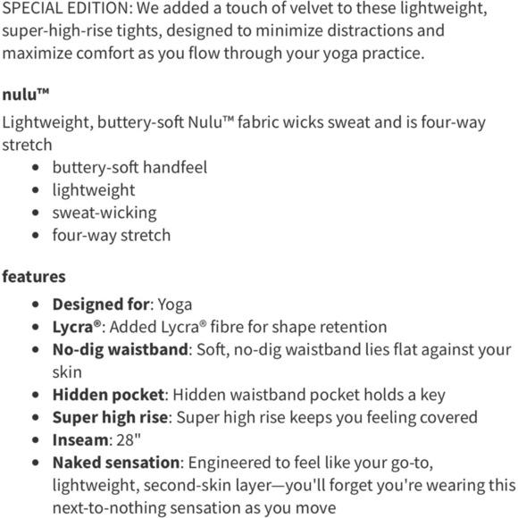 Lululemon Align Super High-Rise Pant 28" *Velvet in Spanish Oak - Picture 3 of 7